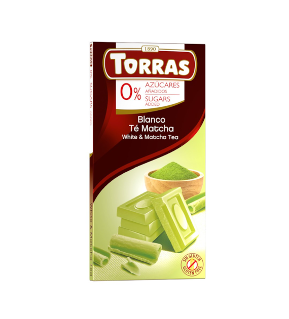 TORRAS Czekolada biała & herbata Matcha b/c 75g