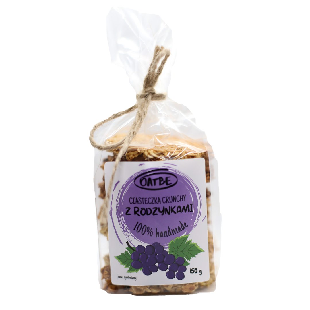 OATBE Ciasteczka crunchy z rodzynkami 150g