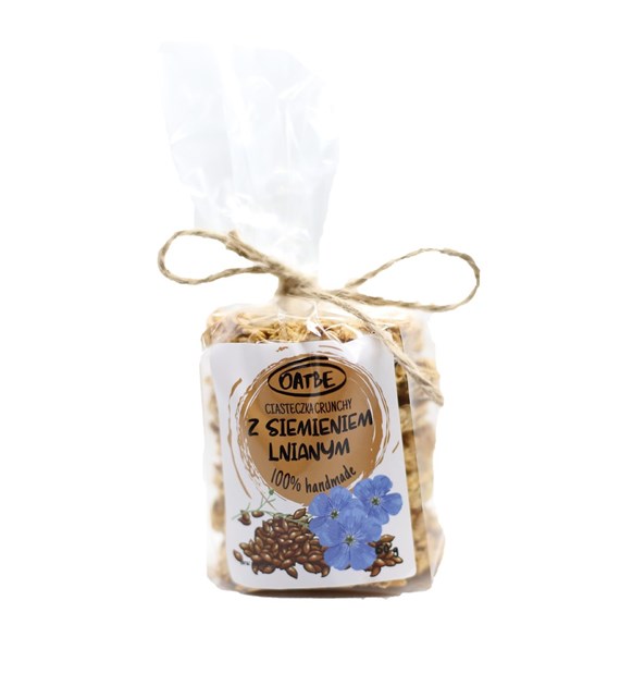 OATBE Ciasteczka crunchy z siemieniem lnianym 150g