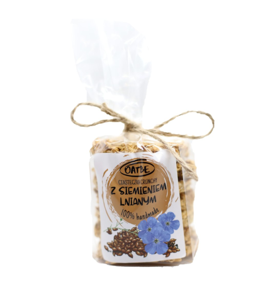 OATBE Ciasteczka crunchy z siemieniem lnianym 150g