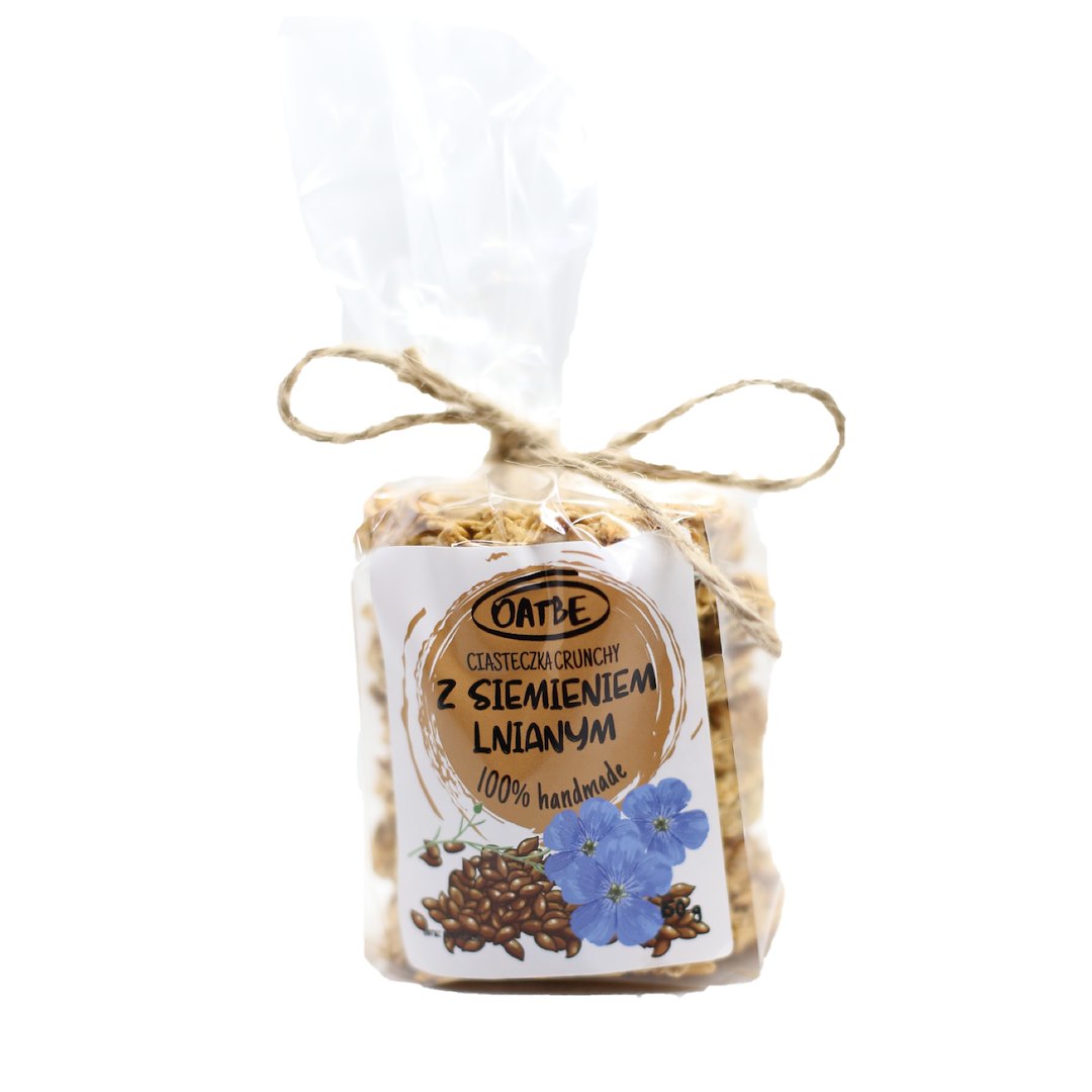 OATBE Ciasteczka crunchy z siemieniem lnianym 150g