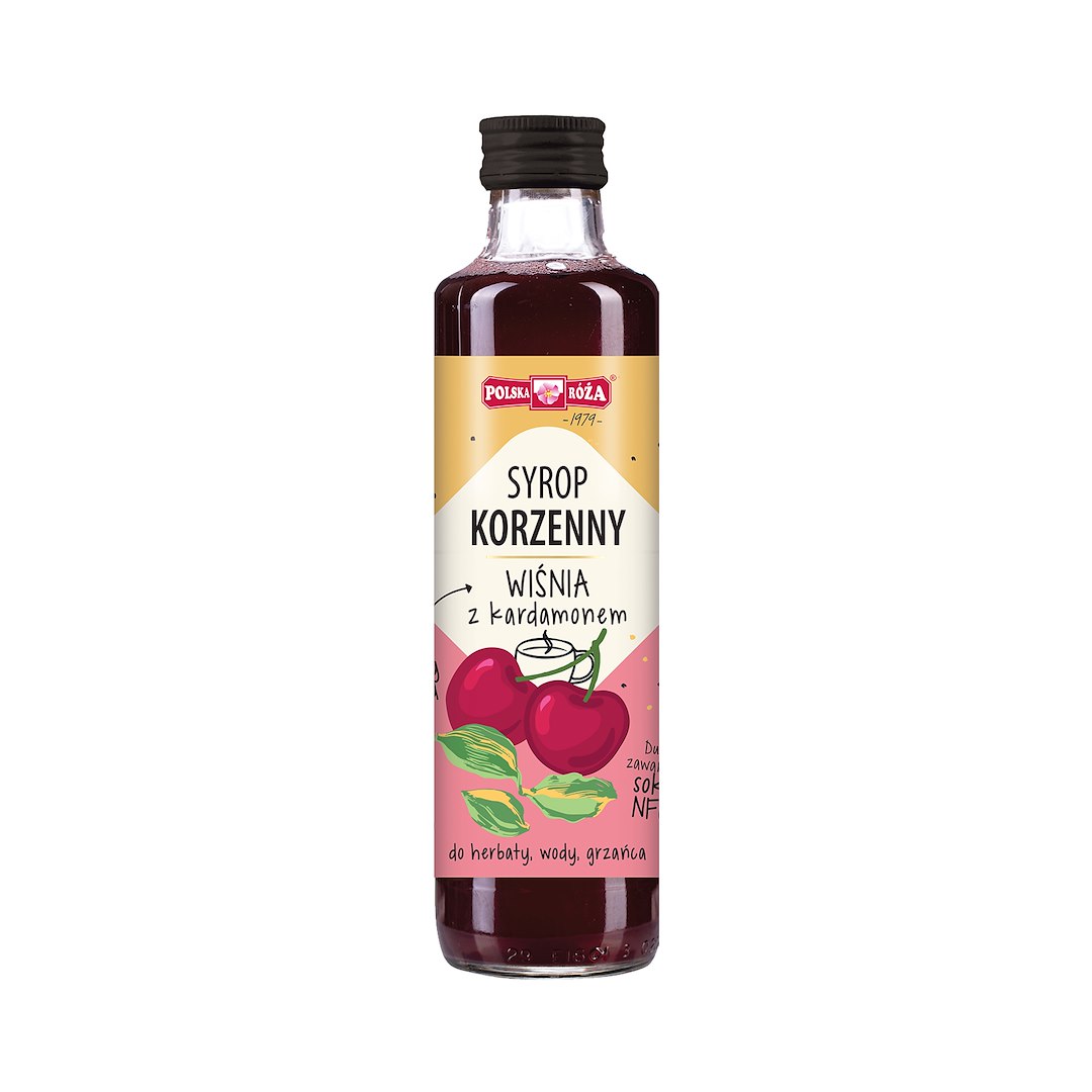 POLSKA RÓŻA Syrop korzenny: Wiśnia z kardamonem 250ml