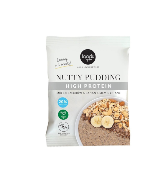 LEVANN Nutty Pudding Mix 3 orzechów & Banan & Siemię lniane 50g