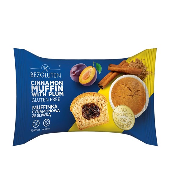 BEZGLUTEN Muffinka cynamonowa ze śliwką 60g