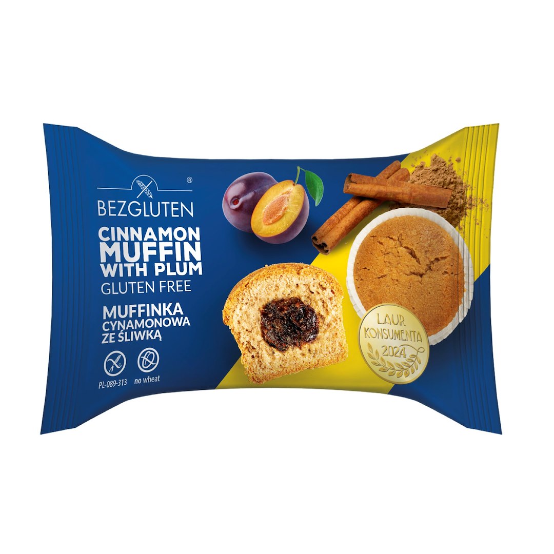 BEZGLUTEN Muffinka cynamonowa ze śliwką 60g