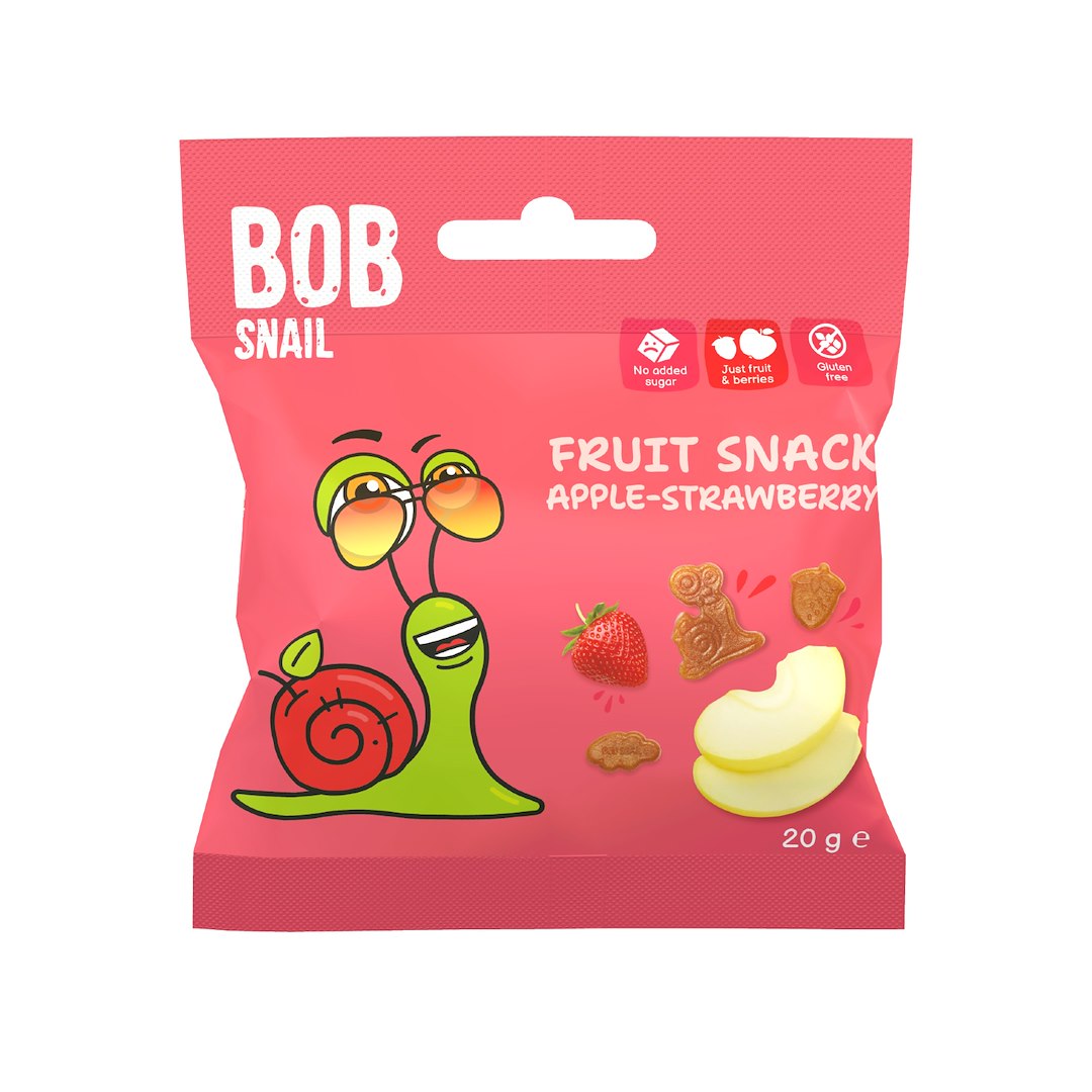 BOB SNAIL Fruit Snack Jabłko Truskawka 20g