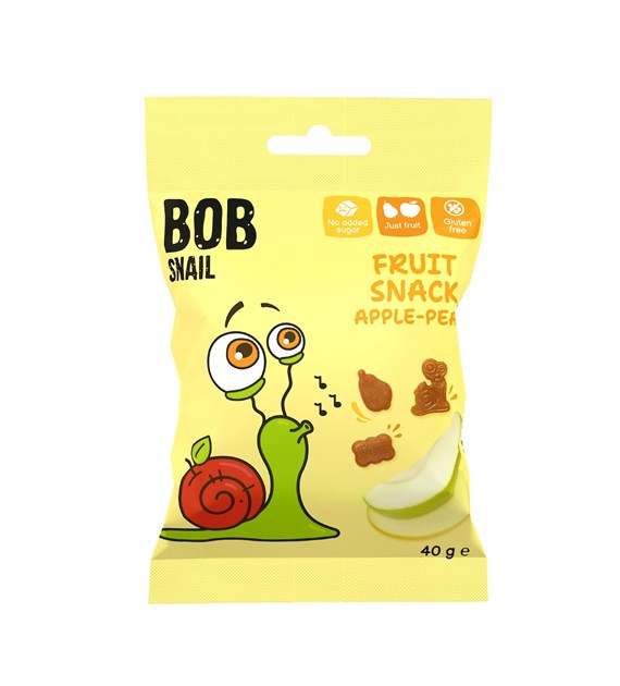 BOB SNAIL Fruit Snack Jabłko Gruszka b/c 40g