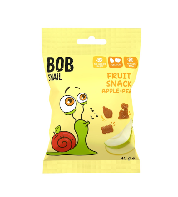 BOB SNAIL Fruit Snack Jabłko Gruszka b/c 40g