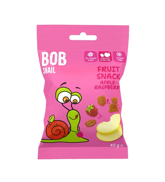BOB SNAIL Fruit Snack Jabłko Malina b/c 40g
