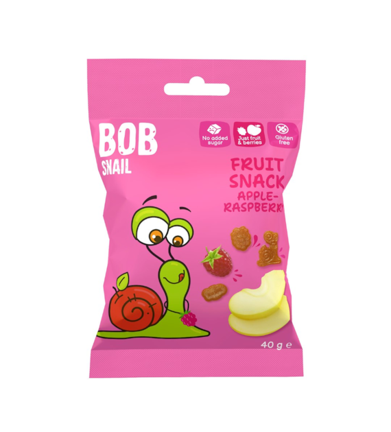 BOB SNAIL Fruit Snack Jabłko Malina b/c 40g