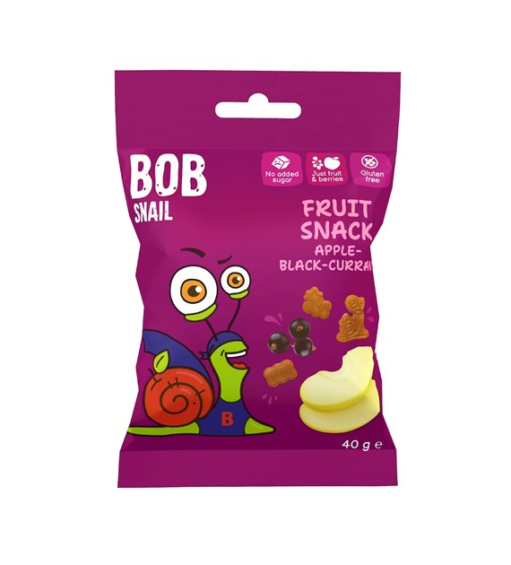 BOB SNAIL Fruit Snack Jabłko Czarna Porzeczka b/c 40g