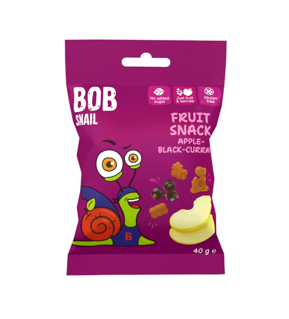 BOB SNAIL Fruit Snack Jabłko Czarna Porzeczka b/c 40g