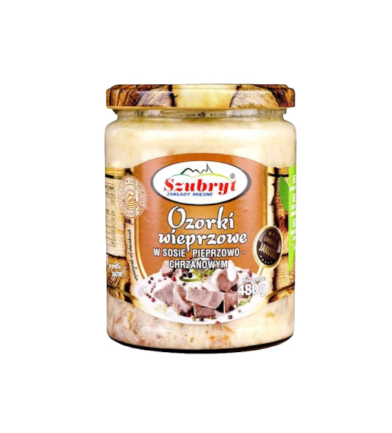 SZUBRYT Ozorki wieprzowe w sosie chrzanowym 480g