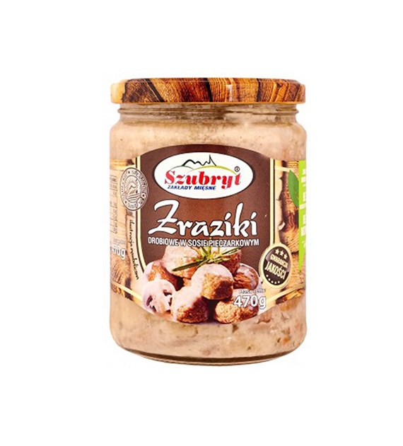 SZUBRYT Zraziki drobiowe w sosie pieczarkowym 470g