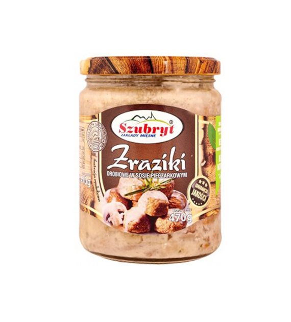 SZUBRYT Zraziki drobiowe w sosie pieczarkowym 470g