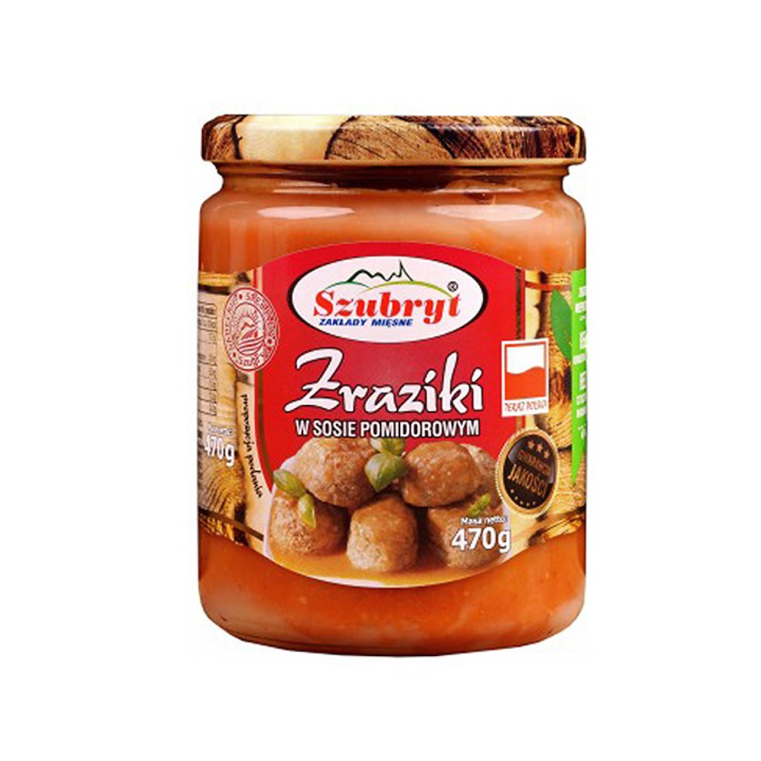 SZUBRYT Zraziki w sosie pomidorowym 470g
