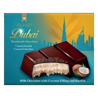 ALYAN Czekolada Dubajska Mleczna z Nadzieniem Kokosowym i Kunafą 100g