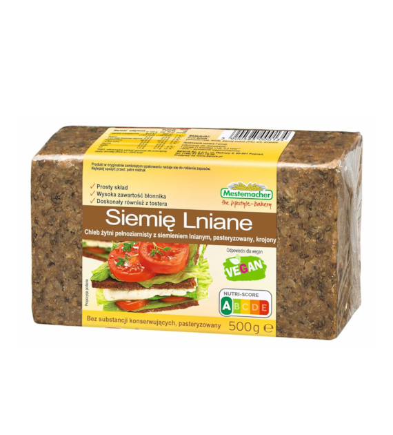 BENUS Chleb żytni z siemieniem lnianym 500g