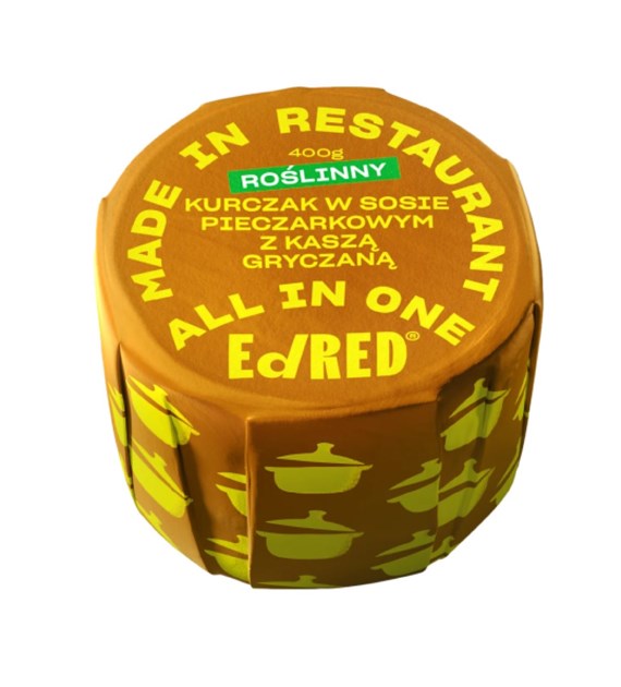 ED RED ALL IN ONE Roślinny kurczak w sosie pieczarkowym z kaszą gryczaną 400g