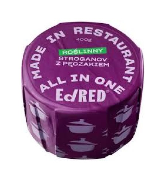 ED RED ALL IN ONE Roślinny stroganov z kaszą pęczak 400g