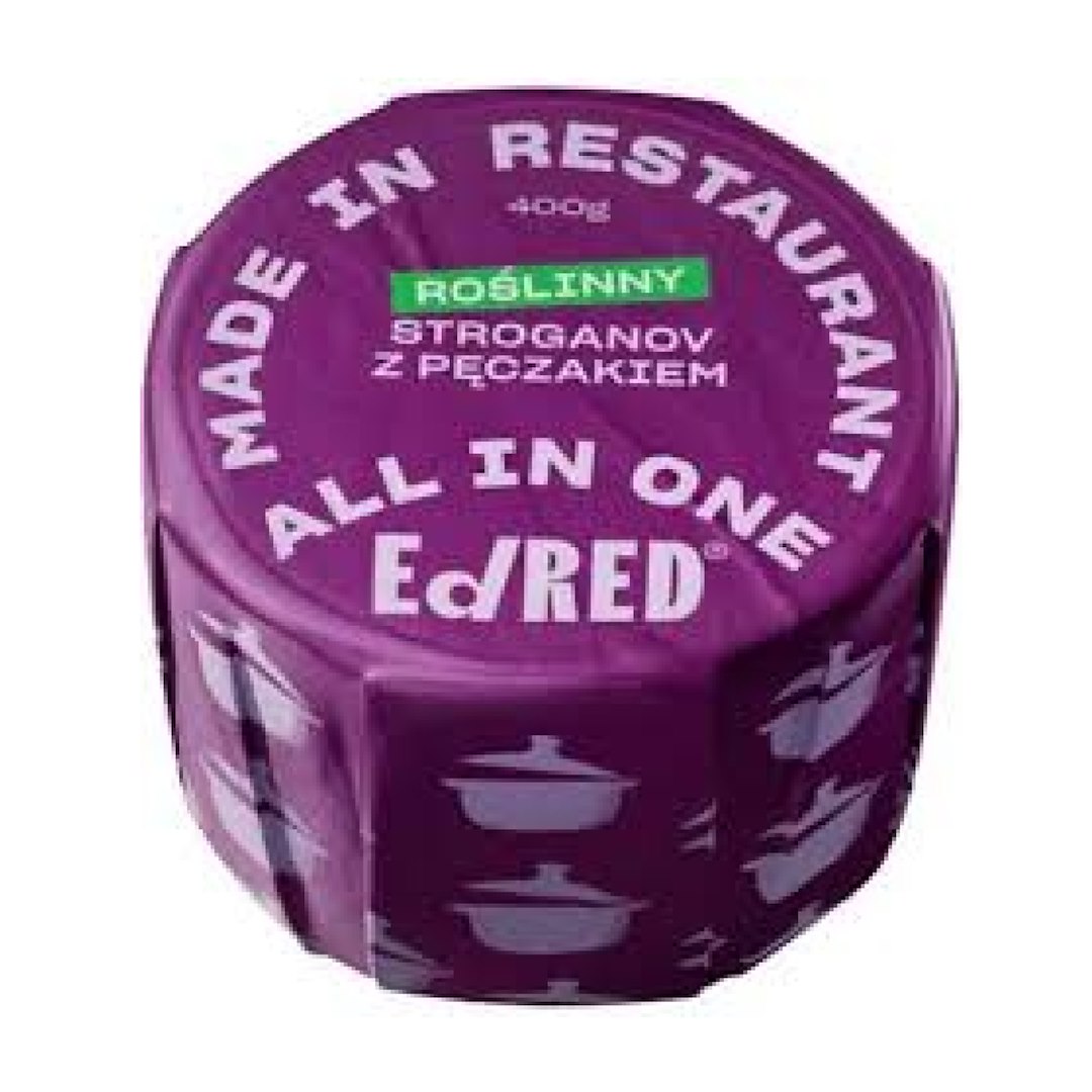 ED RED ALL IN ONE Roślinny stroganov z kaszą pęczak 400g