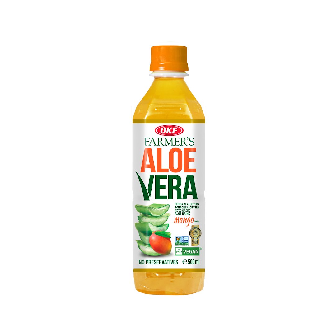 OKF Napój Farmer's Aloe Vera z cząstkami aloesu Mango 500ml