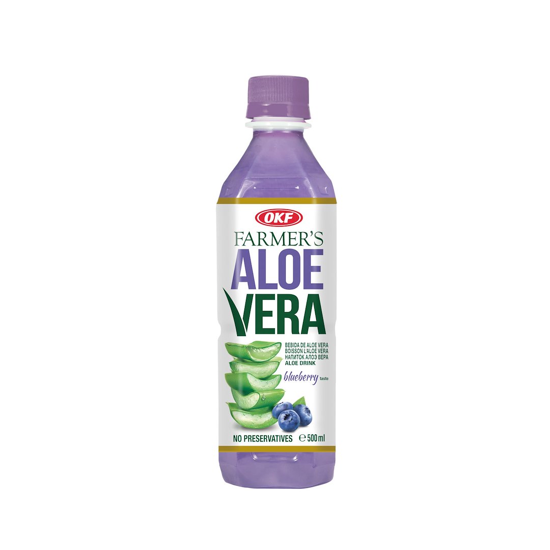 OKF Napój Farmer's Aloe Vera z cząstkami aloesu Blueberry 500ml