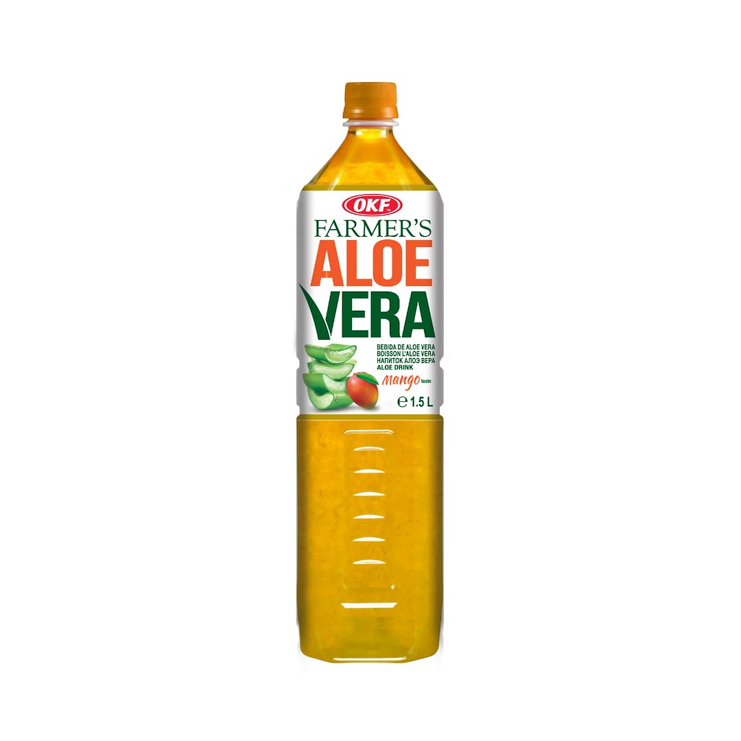 OKF Napój Farmer's Aloe Vera z cząstkami aloesu Mango 1,5 l