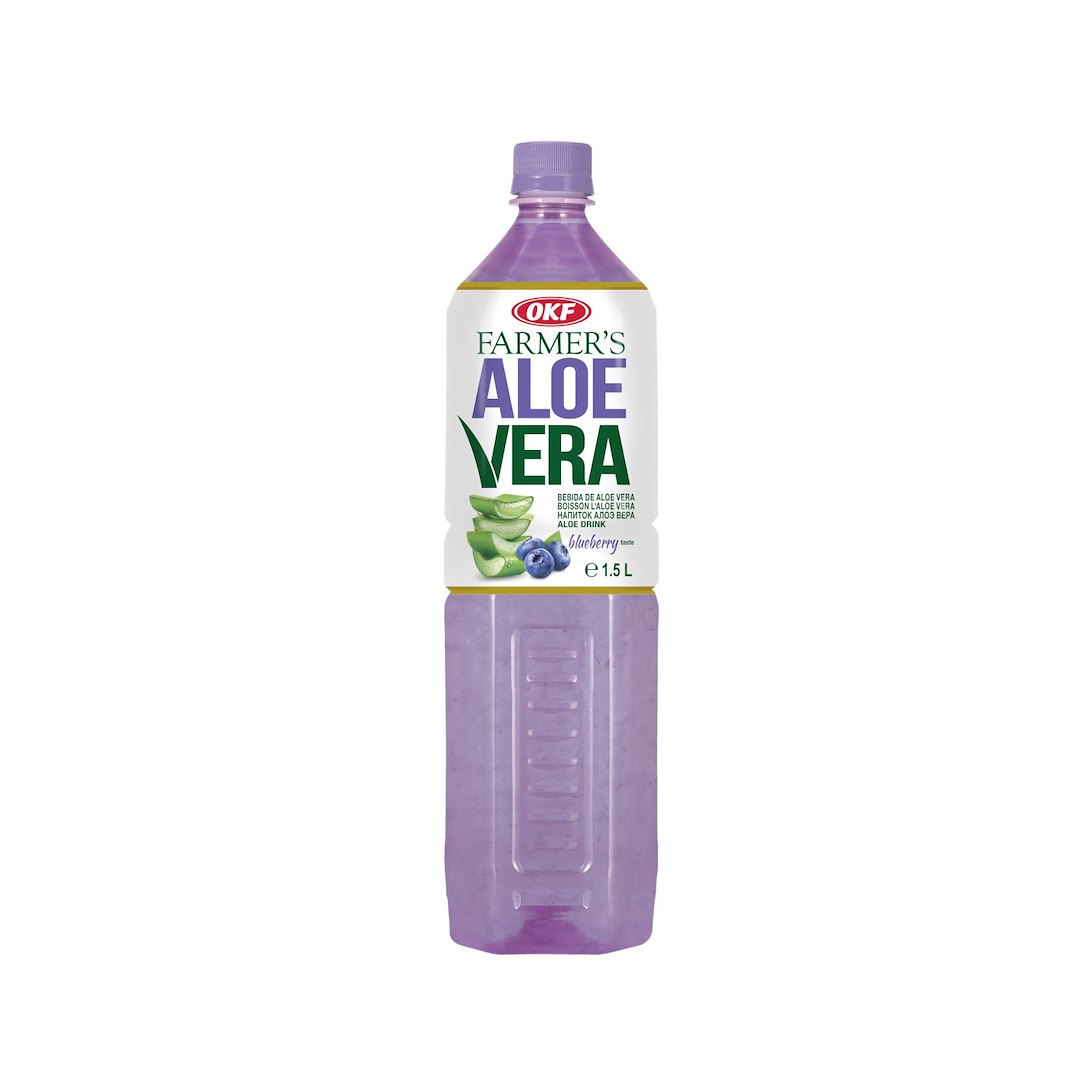 OKF Napój Farmer's Aloe Vera z cząstkami aloesu Blueberry 1,5 l