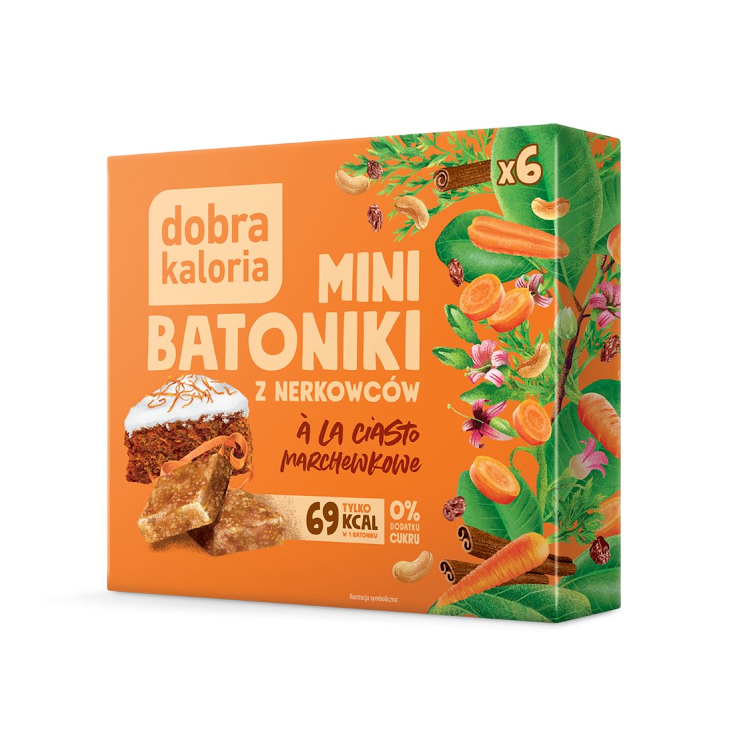 DOBRA KALORIA Mini batoniki z nerkowcami a'la ciasto marchewkowe 102g