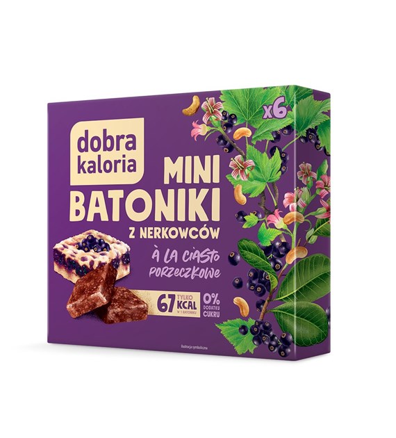 DOBRA KALORIA Mini batoniki z nerkowcami a'la ciasto porzeczkowe 108g