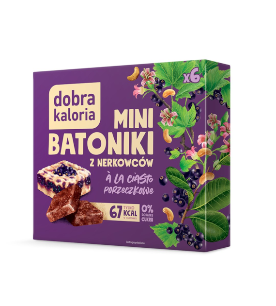 DOBRA KALORIA Mini batoniki z nerkowcami a'la ciasto porzeczkowe 108g