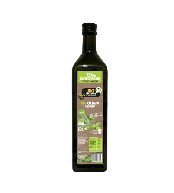 BIG NATURE Oliwa z oliwek bio Extra Virgin  tłoczona na zimno 500ml