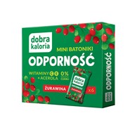 DOBRA KALORIA Mini batoniki ODPORNOŚĆ żurawina +wit.C+wit.E+acerola 102g