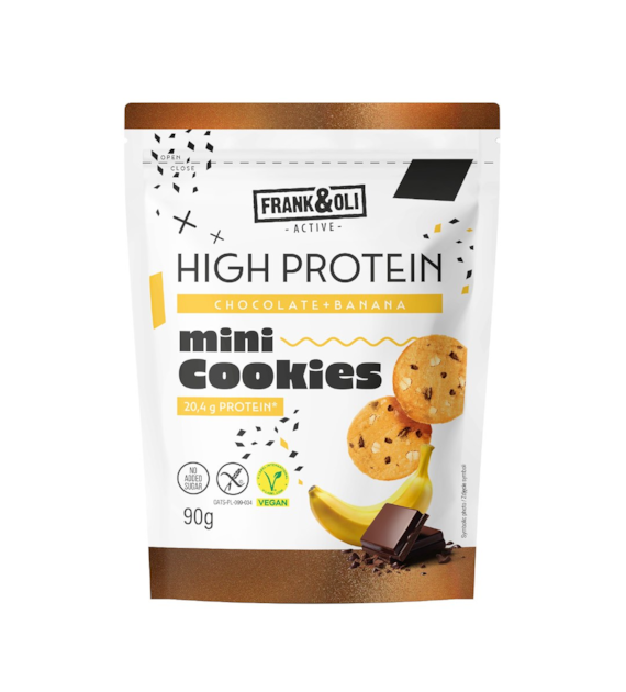 FRANK&OLI Mini Cookies Vegan High Protein czekolada-banan b/c 90g