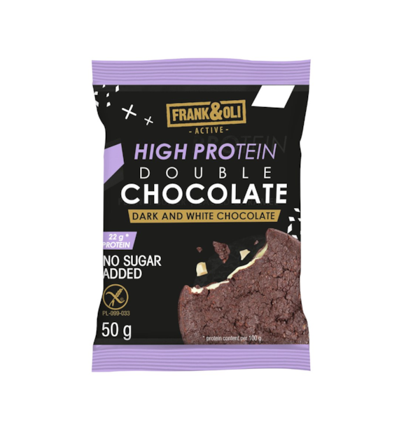 FRANK&OLI High Protein Double Ciemna czekolada i biała czekolada b/c, b/g 50g