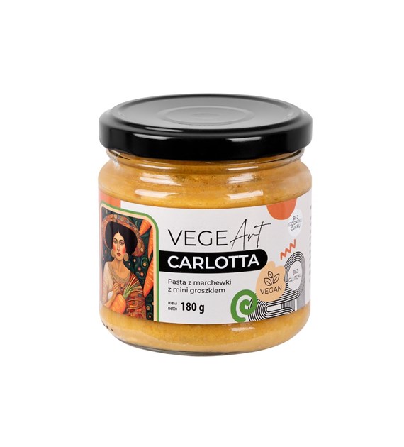VEGE ART Carlotta pasta marchewkowa z mini groszkiem 180g