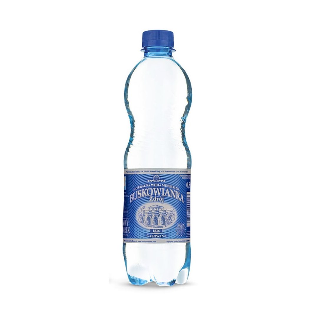 BUSKOWIANKA ZDRÓJ 0,5L PET GAZOWANA