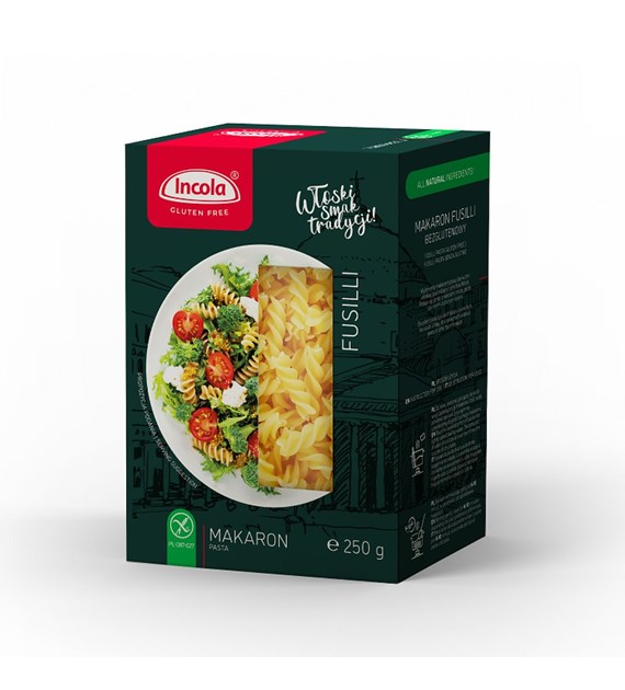 INCOLA Makaron bezglutenowy Fusilli świderek b/g 250g