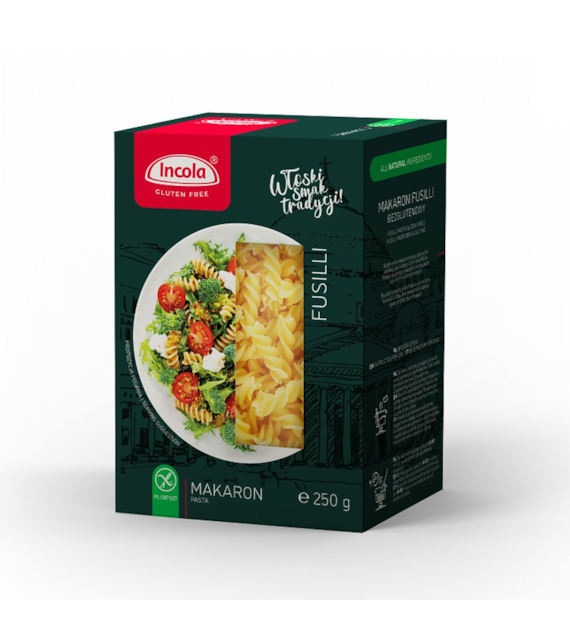 INCOLA Makaron bezglutenowy Fusilli świderek b/g 250g