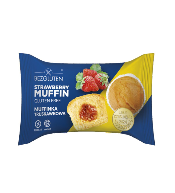 BEZGLUTEN Muffinka truskawkowa bezglutenowa 60g