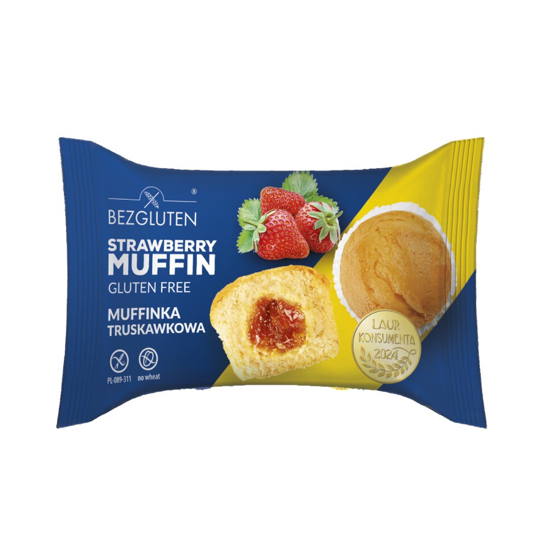 BEZGLUTEN Muffinka truskawkowa bezglutenowa 60g