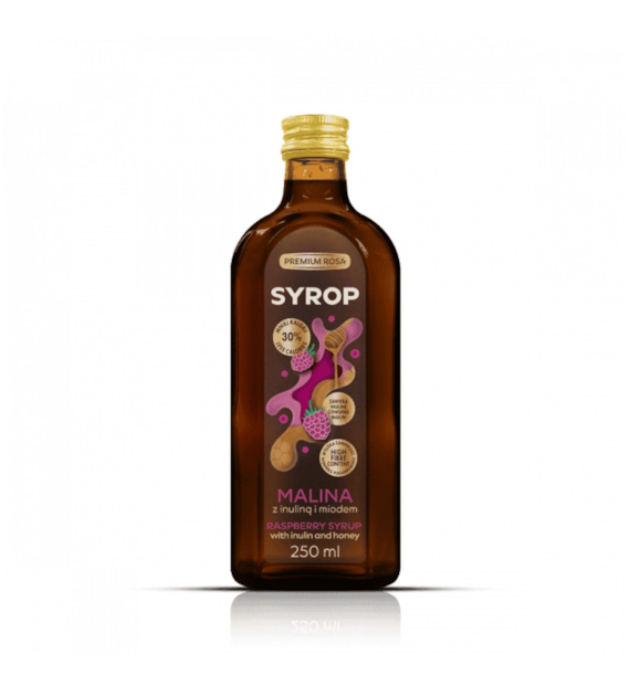 PREMIUM ROSA Syrop z malin z inuliną i miodem 250ml