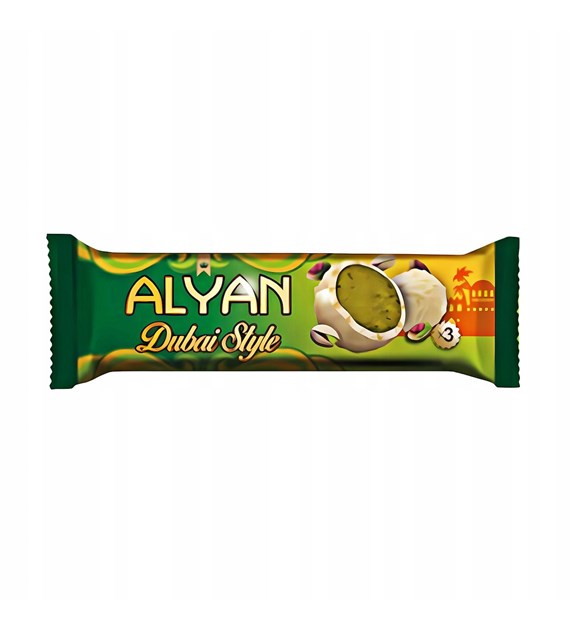ALYAN Trufle Dubajskie w Białej Czekoladzie z Nadzieniem Pistacjowym i Kunafą 39g