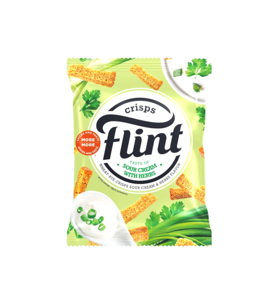 FLINT Sucharki pszenno-żytnie o smaku śmietany z zieleniną 70g