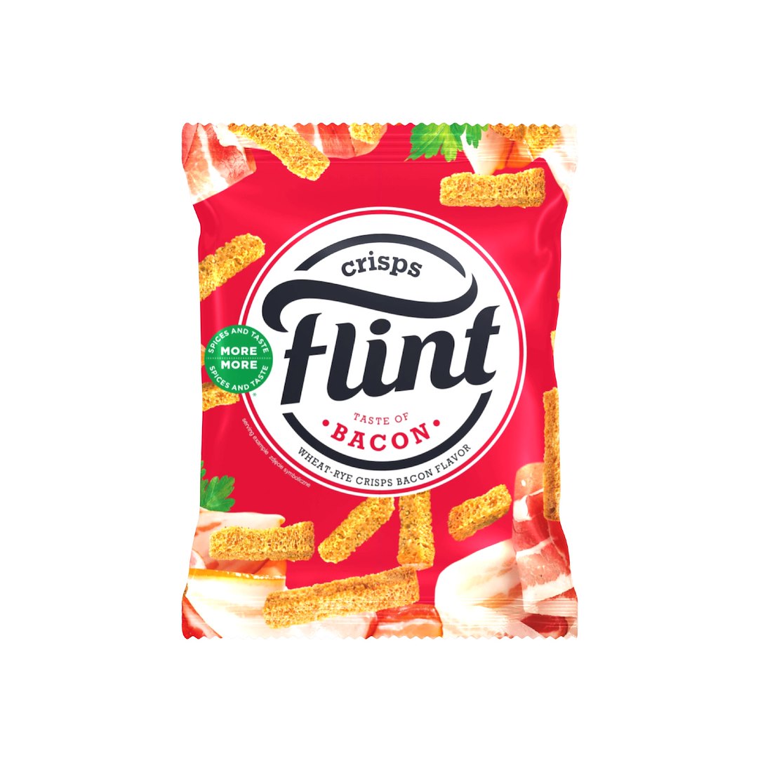 FLINT Sucharki pszenno-żytnie o smaku bekonu 70g