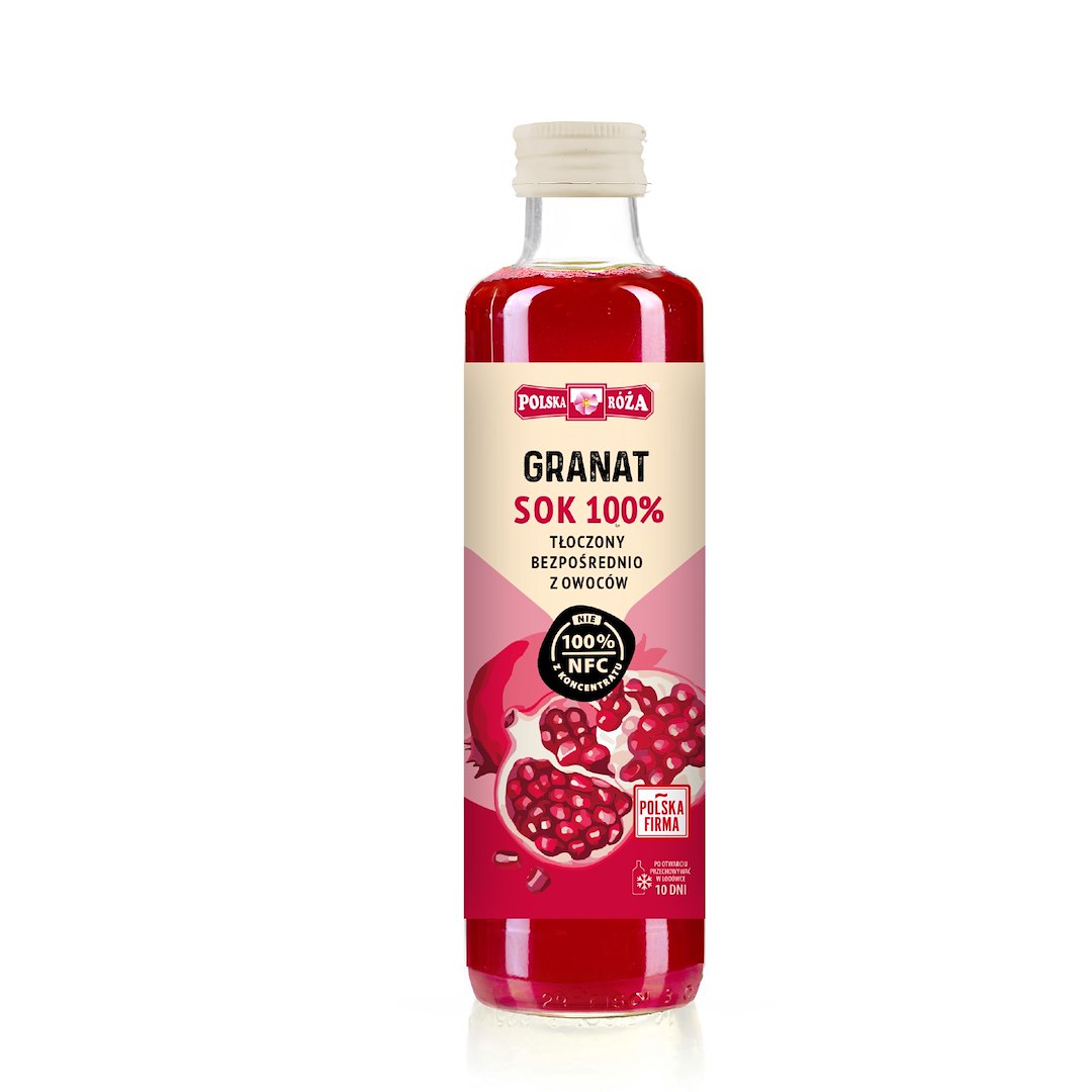 POLSKA RÓŻA Granat 100% sok NFC 250 ml