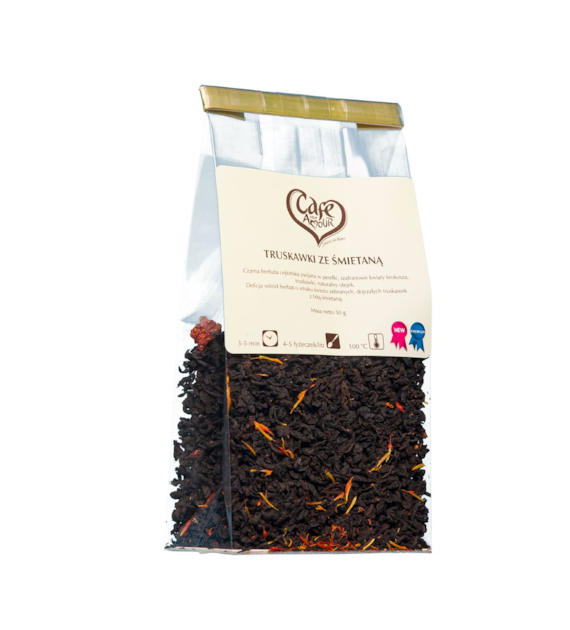 CAFE CREATOR Herbata czarna Truskawka ze śmietaną 50g