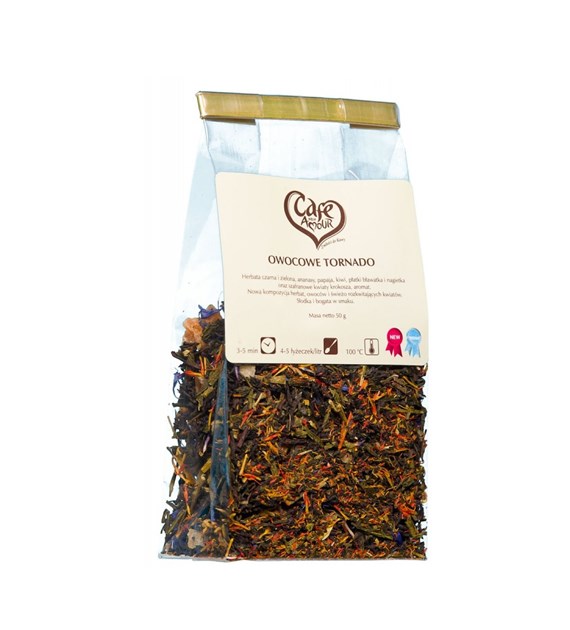 CAFE CREATOR Herbata czarna i zielona Owocowe tornado 50g