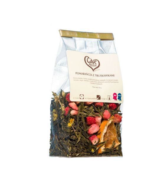 CAFE CREATOR Herbata zielona Pomarańcza z truskawkami 50g